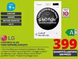 Comet LG LAVATRICE AI DD F4NX1009NWB.AGWQPIS offerta