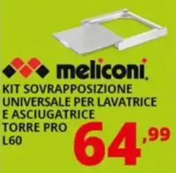 Comet Meliconi kit sovrapposizione universale per lavatrice e asciugatrice torre pro L60 offerta