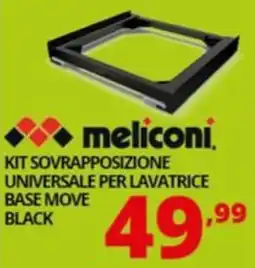 Comet meliconi Kit sovrapposizione universale per lavatrice base move black offerta