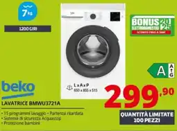 Comet beko LAVATRICE BMWU3721A offerta
