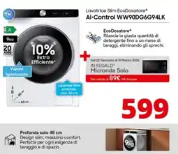 Comet SAMSUNG Lavatrice Slim EcoDosatore Ai-Control WW90DG6G94LK offerta