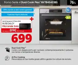 Comet SAMSUNG Forno Serie 4 Dual Cook Flex NV7B45403BS offerta