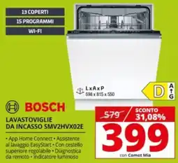 Comet BOSCH LAVASTOVIGLIE DA INCASSO SMV2HVX02E offerta