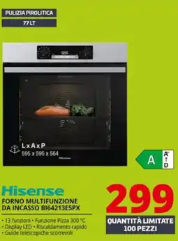 Comet Hisense FORNO MULTIFUNZIONE DA INCASSO BI64213E5PX offerta