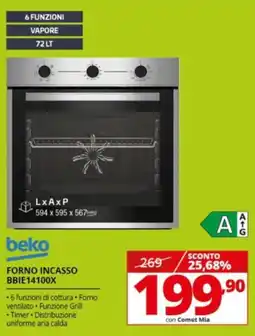 Comet beko FORNO INCASSO BBIE14100X offerta