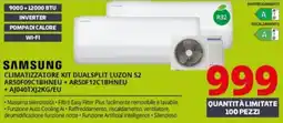 Comet SAMSUNG CLIMATIZZATORE KIT DUALSPLIT LUZON S2 AR50F09C1BHNEU + AR50F12C1BHNEU + AJ040TXJ2KG/EU offerta