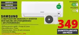 Comet SAMSUNG CLIMATIZZATORE MONOSPLIT INVERTER AR30 MALIBU AR12TXHQBWKNEU + AR12TXHQBWKXEU offerta