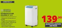Comet OLIMPIA SPLENDID DEUMIDIFICATORE AQUARIA S1 14 P offerta