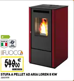 Tecnomat Stufa a pellet ad aria loren 8 KW offerta