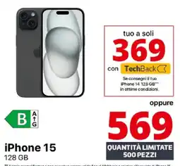 Comet iPhone 15 125 GB offerta