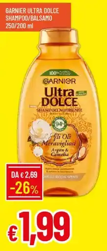 Galassia Garnier ultra dolce shampoo/balsamo offerta