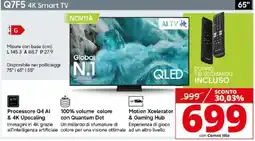 Comet SAMSUNG Q7F5 4K Smart TV offerta