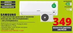 Comet SAMSUNG CLIMATIZZATORE MONOSPLIT INVERTER AR30 MALIBU AR12TXHQBWKNEU offerta