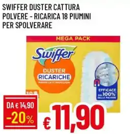 Galassia Swiffer duster cattura polvere - ricarica 18 piumini per spolverare offerta