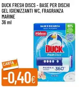 Galassia Duck fresh discs - base per dischi gel igienizzanti wc, fragranza marine offerta