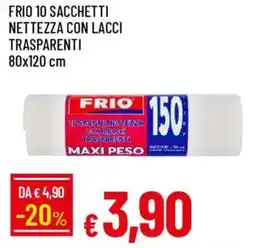 Galassia Frio 10 sacchetti nettezza con lacci trasparenti offerta
