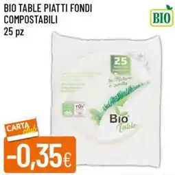 Galassia Bio table piatti fondi compostabili offerta