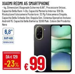 Galassia XIAOMI REDMI A5 SMARTPHONE offerta