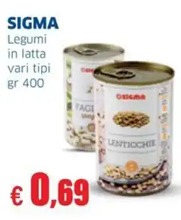 Sigma SIGMA Legumi in latta offerta