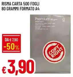 Galassia Risma carta 500 fogli 80 grammi formato A4 offerta
