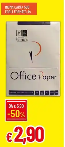 Galassia Risma carta 500 fogli formato A4 offerta