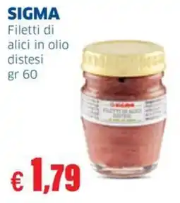 Sigma SIGMA Filetti di alici in olio distesi offerta