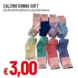 Galassia Calzino donna soft con bordo risvoltino in lurex edo verona offerta