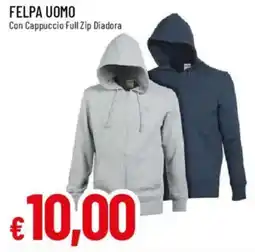 Galassia Felpa uomo con cappuccio full zip diadora offerta