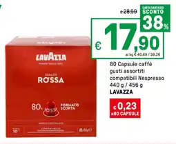 Iper La Grande 80 Capsule caffé compatibili Nespresso LAVAZZA offerta