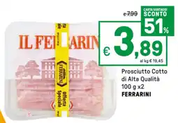 Iper La Grande Prosciutto Cotto di Alta Qualità FERRARINI offerta