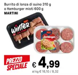 Iper La Grande Burrito di lonza di suino o Hamburger misti MARTINI offerta
