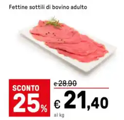 Iper La Grande Fettine sottili di bovino adulto offerta