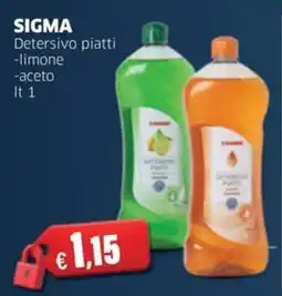 Sigma SIGMA Detersivo piatti -limone -aceto offerta