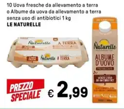 Iper La Grande 10 Uova fresche da allevamento a terra o Albume da uova da allevamento a terra senza uso di antibiotici LE NATURELLE offerta