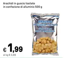 Iper La Grande Arachidi in guscio tostate in confezione di alluminio offerta
