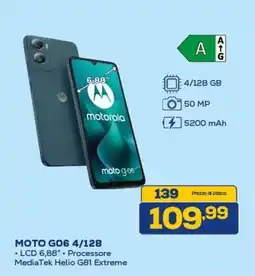 Euronics motorola MOTO GO6 4/128 offerta