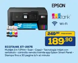Euronics EPSON ECOTANK ET-2875 offerta
