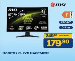 Euronics msi MONITOR CURVO MAG274CXF offerta