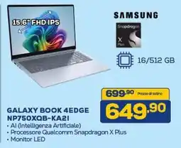Euronics SAMSUNG GALAXY BOOK 4EDGE NP750XQB-KA21 offerta