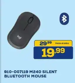 Euronics logitech 910-007119 M240 SILENT BLUETOOTH MOUSE offerta