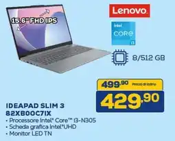 Euronics Lenovo IDEAPAD SLIM 3 82XB00C7IX offerta