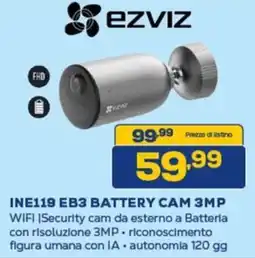 Euronics EZVIZ INE119 EB3 BATTERY CAM 3MP offerta