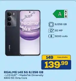 Euronics REALME 14X 5G 6/256 GB offerta