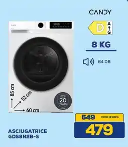Euronics CANDY ASCIUGATRICE GDS8N2B-S offerta