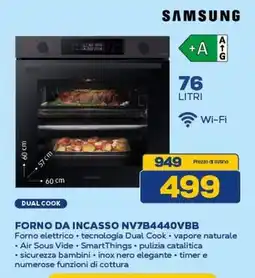 Euronics SAMSUNG FORNO DA INCASSO NV7B4440VBB offerta