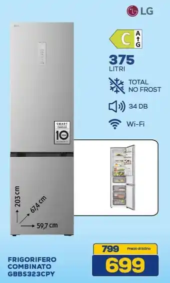 Euronics LG FRIGORIFERO COMBINATO offerta