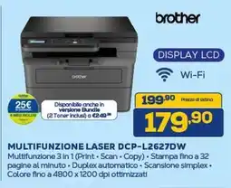Euronics brother MULTIFUNZIONE LASER DCP-L2627DW offerta