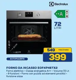 Euronics Electrolux FORNO DA INCASSO EOF4P46TX2 offerta