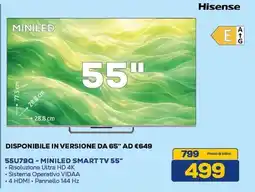 Euronics Hisense 55U79Q - MINILED SMART TV 55" offerta