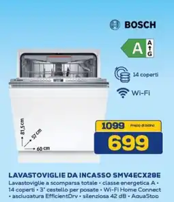 Euronics BOSCH LAVASTOVIGLIE DA INCASSO SMV4ECX28E offerta